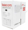 Кабель UTP TELECOM CCA 4 пары, кат.5е, LSZH (огнеупорный, не содержит галогенов) (Бухта 305м)