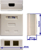 Розетка TWT (TWT-SM2-4512-WH) настенная 1 порт RJ-45 категории 5е и 1 порт RJ-12. UTP. белая
