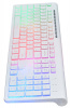 Клавиатура Oklick 490ML белый USB slim Multimedia LED