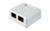 Розетка TWT (TWT-SM2-4545-WH) настенная 2 порта RJ-45 категории 5е. UTP. белая
